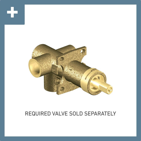 Kingsley Transfer Valve Trim In Brushed Nickel Bronze For M-PACT Systems, Requires Valve 3372 Or 3375, Slick Modern Finish