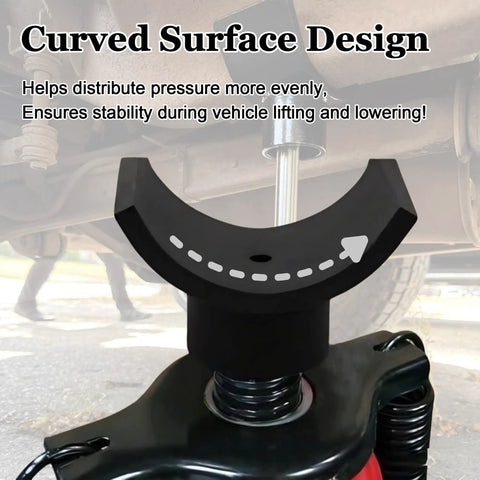 Universal Bottle Jack Adapter Lifting Saddle For Dana 60 70 80 Axles showing curved surface design for stability in lifting.