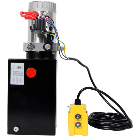 Heavy Duty 12V DC Hydraulic Power Unit With 8 Quart Steel Tank For Dump Trailer And Lift Gate, 3HP motor with electric control.