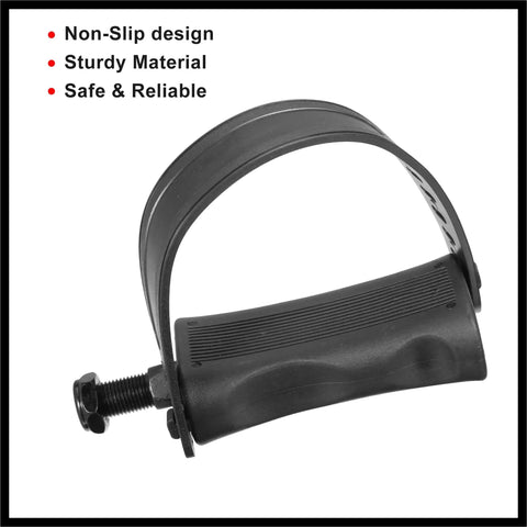 Grippy Non Slip Exercise Bike Pedals With Adjustable Straps One Half Inch Spindle Black Durable For Indoor And Outdoor Cycling