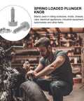 Kickass Stainless Steel Indexing Plunger 2 Pack With Knurled Grip And Spring Loaded Locking Latch And Shop Ready Manual Release Tool for auto chassis use.