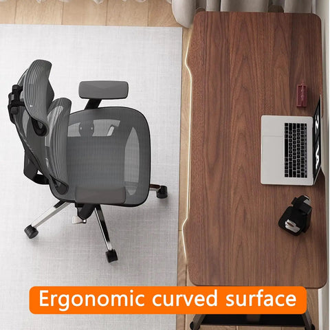 Manual Height Adjustable Standing Desk With Keyboard Tray, Four Level Sit Stand Workstation Featuring Dead Simple Adjustments And Premium Ergonomics For A Totally Sweet Home Office Setup, ergonomic curved surface and office chair.
