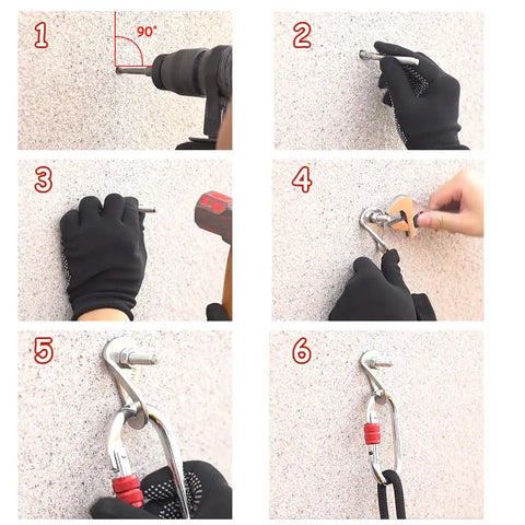 Step-by-step installation of Beefy 30KN Stainless Steel Climbing Anchor Bolt For Safe Fixed Points And Rock Climbing Hangers, M12 Mounting