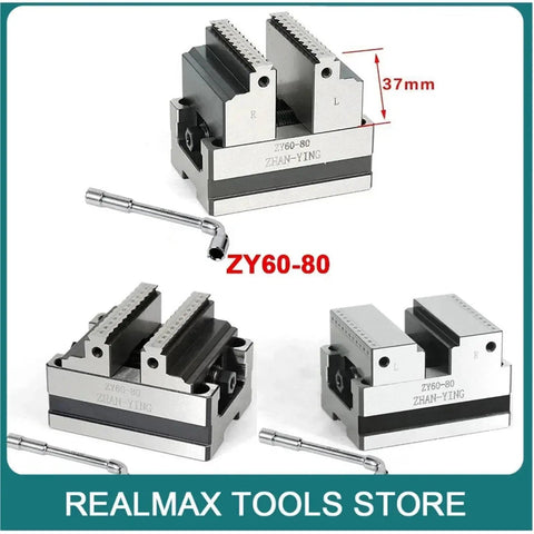 Heavy Lift Pneumatic Self Centering Vise With Four And Five Axis Turntable Fixture For Real Shop Floor Machining Centers ZY60-80, compact design, precision machining.