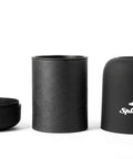Personal Smoke Air Filter With Replaceable Cartridges for ultimate odor control disassembled showing black components