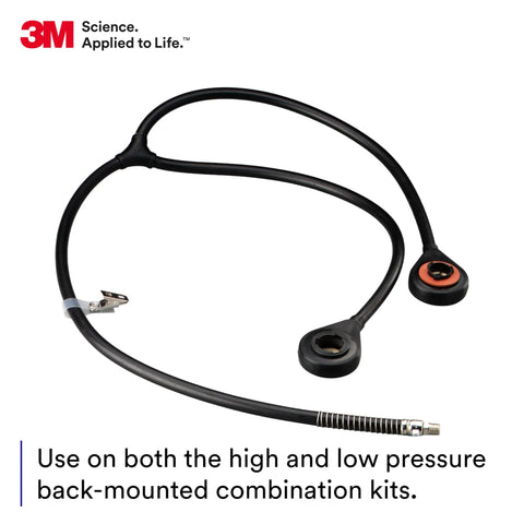 Dual Airline Back Mounted Breathing Tube For Supplied Air Respirator System SA 2600 37001 AAD Industrial Use Only Compatible With High And Low Pressure Back Mounted Kits, black tubing with connectors