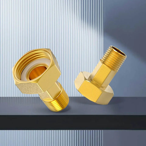 Brass Water Meter Coupling 2 Pack 3/4 Inch NPT Male To 1 Inch BSP Female Adapter Pipe Fitting With Seal Washer, heavy duty brass adapter