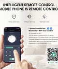 Smartphone controlling Rectangular LED Ceiling Light With Dimmable Remote 60W Front Light And 5W RGB Backlight via app.
