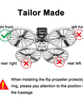 Diagram showing Dji Flip Foldable Arm Shell Replacement Part Right Front Arm Cover And Propeller Guard Gray Body Shell Repair Kit