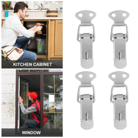 Get Six Nifty 72mm Stainless Steel Toggle Lock Clasps And Screws For Super Easy DIY Box Latching Jobs Without Any Tools In Shiny Silver Finish Today, 4-pack