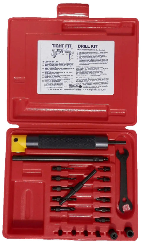 Right Angle Drill Attachment 90 Degree Adapter For Power Drill With 360 Degree Swivel Lightweight Accessory Kit in red case