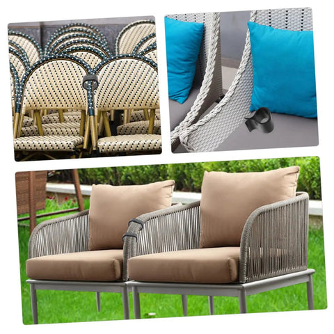 24 Pack Outdoor Furniture Clips For Sectional Sofas And Wicker Chairs secure rattan seating in garden patio setting