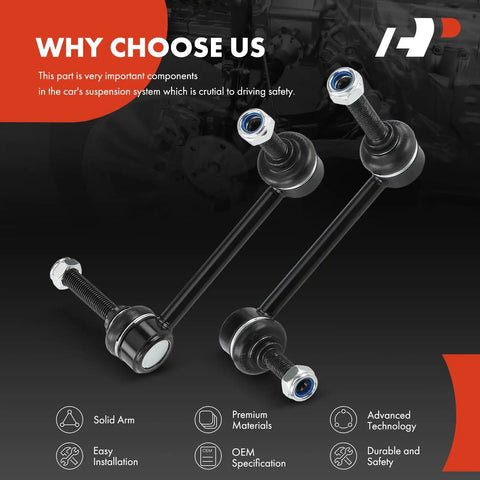 Front Sway Bar Link Stabilizer For Toyota Tacoma 2005 2022 Smooth Ride With Durable End Links Greased Bearings Better Handling For 4WD Base Pre Runner RWD And 6 Lug Models From 2015 To 2022, steel sway bar links