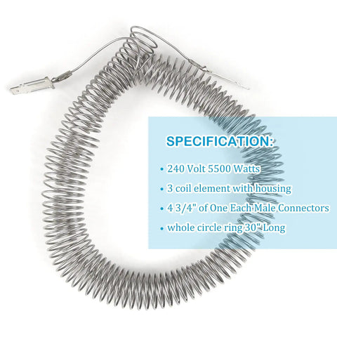 5300622034 Dryer Restring Heating Element Coil Replacement For AP2135128 AH451032 EA451032 PS451032 coiled heating element with specifications
