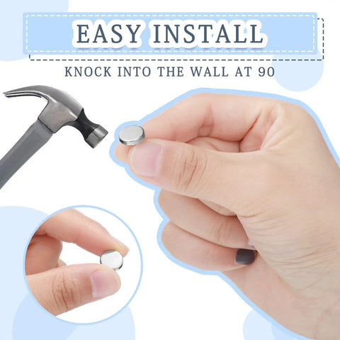 Easy installation of Built Tough Silver Metal Push Pins And Straight Shooting Thumb Tacks for secure mounting.