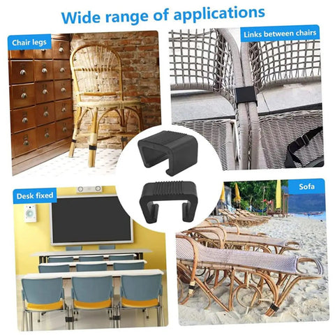 Eight Pack Outdoor Wicker Furniture Clips, Garden Sofa And Chair Alignment Fasteners, Rattan Clamp Clips for Dining Sets
