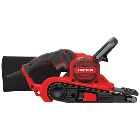 Corded 7 Amp Belt Sander Workhorse With Angled 3 Inch By 21 Inch Belt For Closer Sanding and Onboard Dust Bag