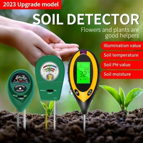 Three In One Soil Test Kit with Moisture Meter pH Meter and Fertility Tester for garden lawn indoor outdoor plants display