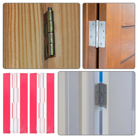 Two Pack Acrylic Self-Adhesive Flush Cabinet Hinges 100x42mm Clear Transparent for doors, furniture, DIY projects