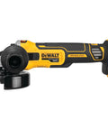 Powerhouse 20V Max XR Cordless Angle Grinder With Kickback Brake And Slide Switch, side view, 4-1/2 Inch Disc, Tool Only.
