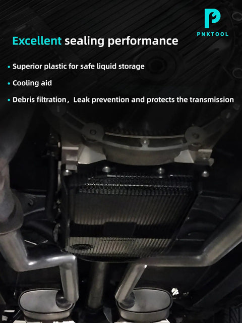 Ram 1500 2500 3500 Transmission Oil Pan Filter Kit underside view with focus on sealing performance and filtration features.