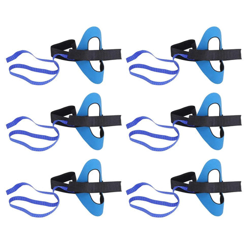 10 Pack Anti Static Foot Heel Straps For ESD Work, blue synthetic rubber grounding straps laid out in rows