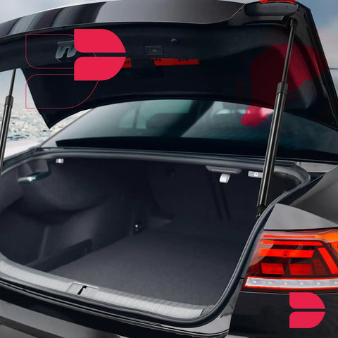 Open trunk displaying Two Pack Rear Hatch Lift Supports For Subaru Outback And Legacy 2010 To 2014 Trunk Gas Struts Liftgate Shocks