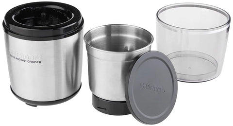 Electric Spice And Nut Grinder With Heavy Duty Motor, stainless steel bowl, extra lid storage, 90 gram capacity