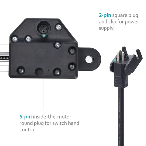 Power Recliner Motor Actuator Replacement For Lift Chair Fits JLDQ 11 156 333D And JLDQ 11 156 333 A K P Z with 5-pin and 2-pin plugs