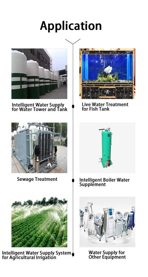 No Touch Water Level Sensor And Flow Sensor Float Switch For Liquid Level Monitoring applications including tanks, fish tanks, sewage, boilers, irrigation, and equipment.