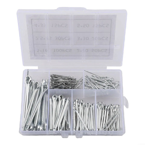 Six Size 304 Stainless Steel Cotter Pins Kit With Hairpin Spring Retaining Pins For Automotive And Machinery Repair in storage case