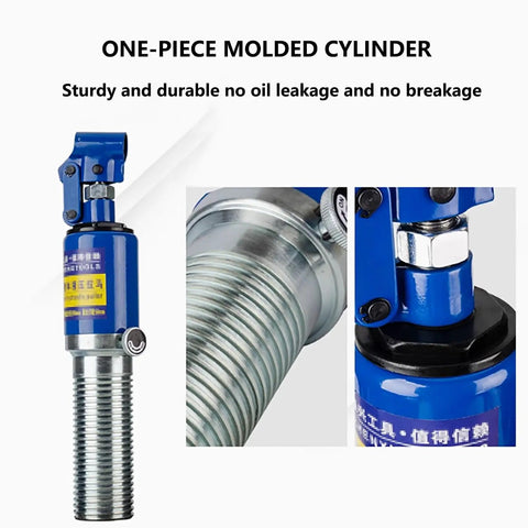 Rock Solid 20 Ton Hydraulic Gear Puller With Adjustable Two And Three Jaw Bearing Separator Portable Steel Extractor showing one-piece molded cylinder.