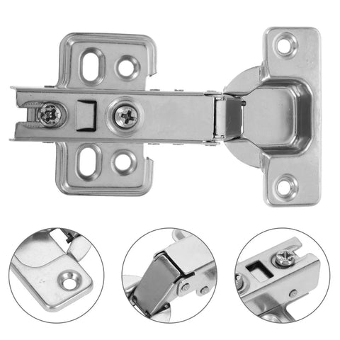 Soft Close Concealed Cabinet Hinges Set For Frameless Cabinets, durable cold rolled steel, close-up view of hinge design