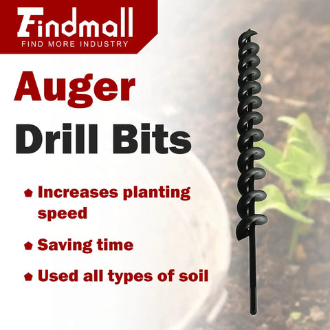 24 Inch Earth Auger Bit With 8mm Hex Shank For Yard Garden Planting Posts Or Umbrella Hole Digger Heavy Duty Steel Pro Grade image
