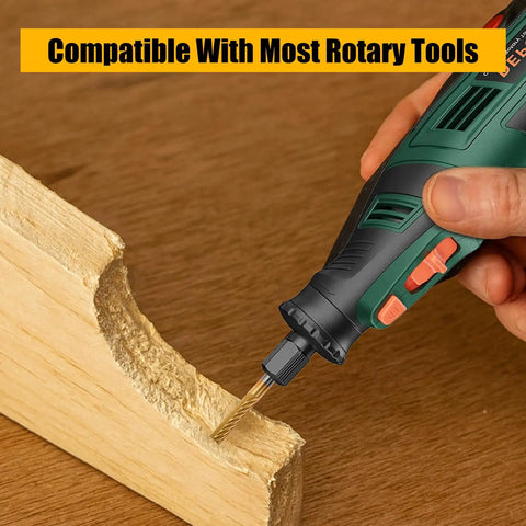 Cylindrical Tungsten Carbide Cutter with Titanium Nitride Coating for die grinder shaping wood edge, handheld use, 1/8 inch shank