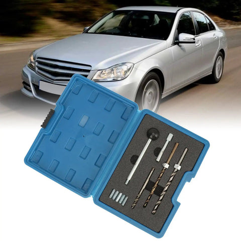 Workhorse Injector Clamping Bolt Thread Repair Kit Replacement For Diesel Benz Models with steel coils and assembly tray.