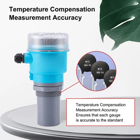Ultrasonic Water Level Sensor with Digital LED Display and Plug and Play setup for 0-5 m range 4-20mA analog output