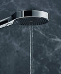 Rainfinity 5-Inch Handheld Shower Head With Three Spray Modes PowderRain Intense PowderRain MonoRain Chrome Finish flowing