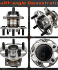 Rear Wheel Hub And Bearing Assembly For Left And Right Fit For Toyota Prius And Prius PlugIn 2010 2015 Durable Replacement shown from multiple angles