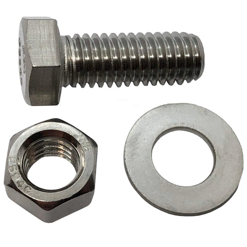 304 stainless steel hardware kit with bolt, nut, and washer