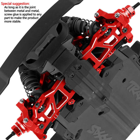 Beefed Up Rc Upgrade Parts Kit For Mini Rally Vxl Ford Rs200 And Mini Slash 4x4 Aluminum Suspension Arms Red Detail