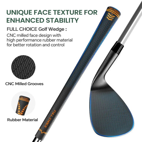 52 Degree 56 Degree 60 Degree Wedge Set For Men And Women Right Hand CNC Milled Face For More Spin And Control close-up image