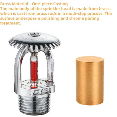 Bulletproof Fire Sprinkler Head Featuring Quick Response Brass Body And Automatic 68 Degree C Thermal Trigger For Zero Fuss Dn15 Pendent Mounting, showing polished chrome surface.