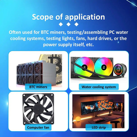 24 Pin ATX Jumper Bridge Power Supply Starter Tool For PC Testing And Troubleshooting Start Your PSU Without A Motherboard Ideal For PC Builds And Mining Rigs Quick Power On, used for BTC miners and PC cooling tests