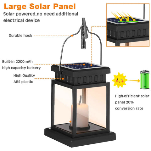 18 Pack Hanging Solar Lanterns For Outdoor Garden And Yard, Waterproof LED Lantern Lights For Deck And Pathway, vintage hollow design