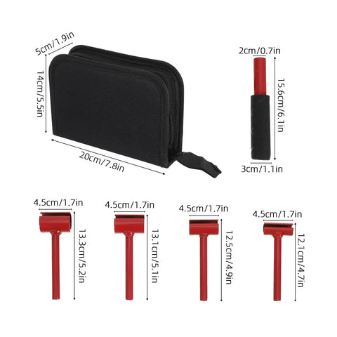 Hinge Gap Adjuster Tool Set With Canvas Pouch 14 19 23 25mm Door Hinge Bender And Repair Kit for easy door fitting and alignment.