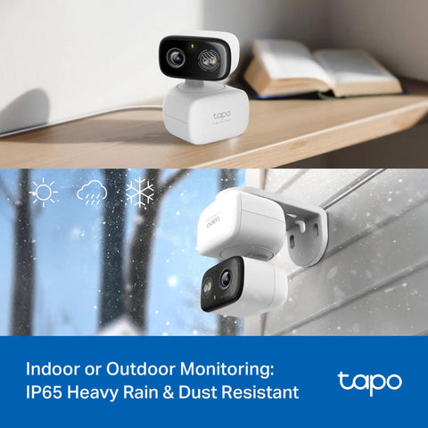 Indoor Outdoor Pan Tilt Wired Security Camera Two Pack For Baby Monitoring And Person Detection With Cry Alerts