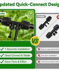 Drip Irrigation Fittings Kit 1/2 Inch To 1/4 Inch Quick Connect With Four Plugs Fits 12/16mm With Anti Leak Four Way Splitter