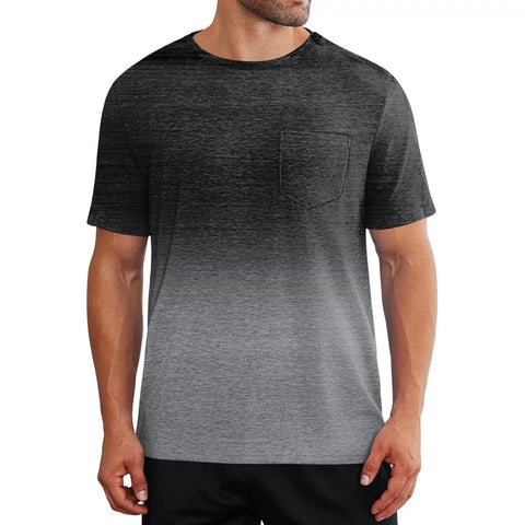 Post Op Shoulder Surgery Shirt For Men With Easy Snap Front And Tear Away Design Gradient Short Sleeve Cozy Knit Tee