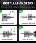 Installation steps for 18 Pc Metal Hole Saw Kit with TCT Carbide Teeth, 5/8 to 2-1/8 Inch Cutter Set